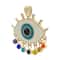12 Pack: Rainbow Evil Eye Pendant by Bead Landing™